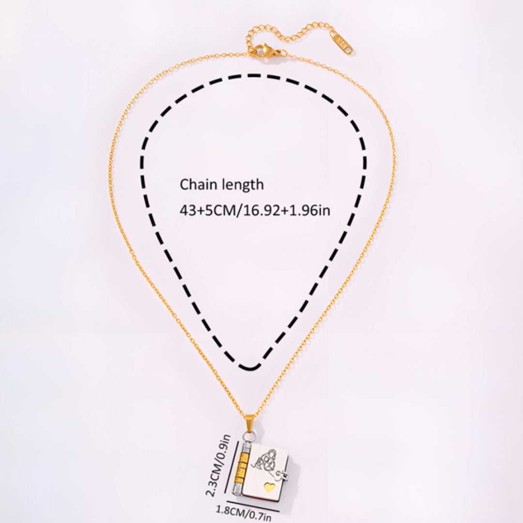 Collar Libro de Mensajes Personalizados para Seres Queridos