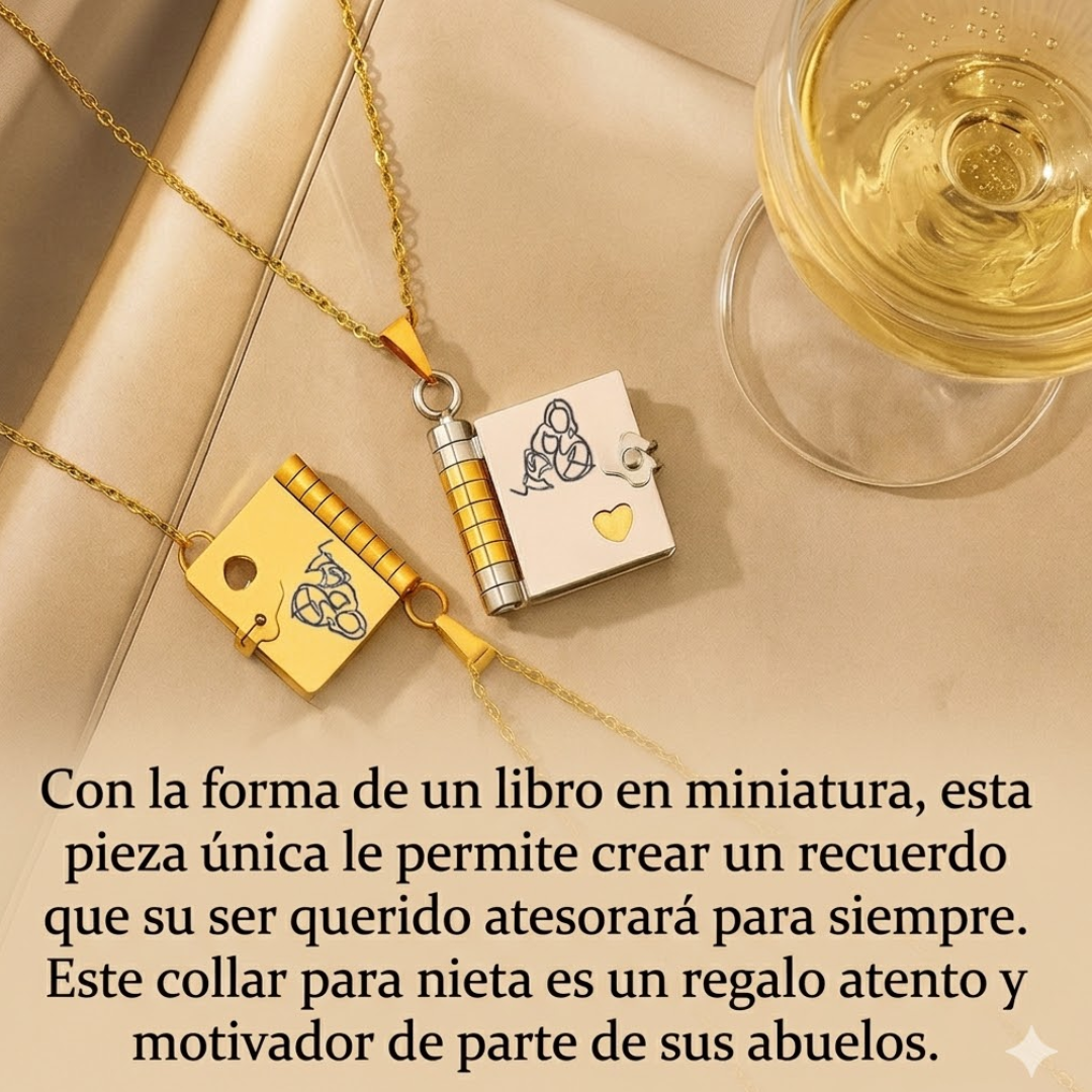 Collar Libro de Mensajes Personalizados para Seres Queridos