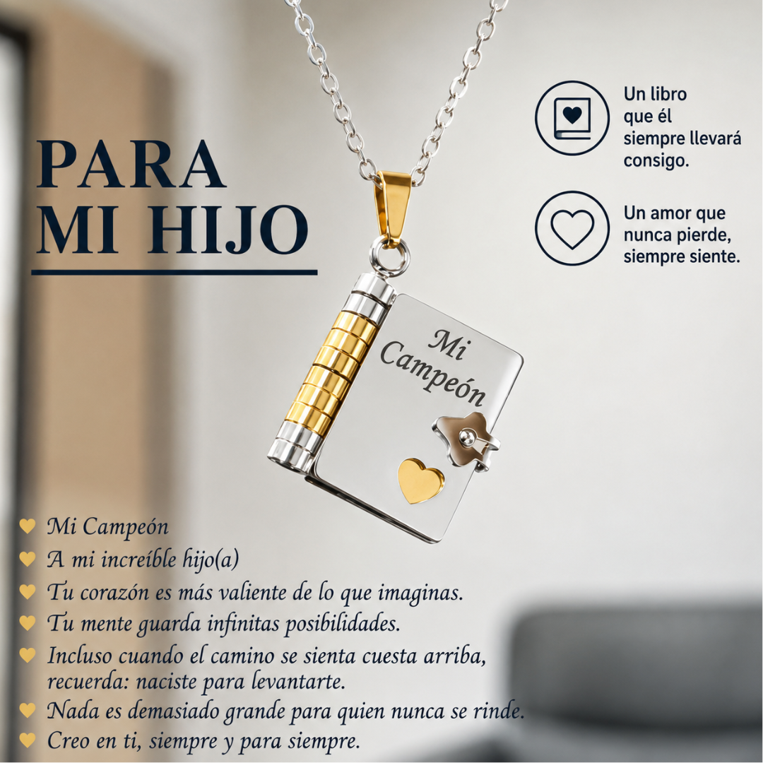 Collar Libro de Mensajes Personalizados para Seres Queridos