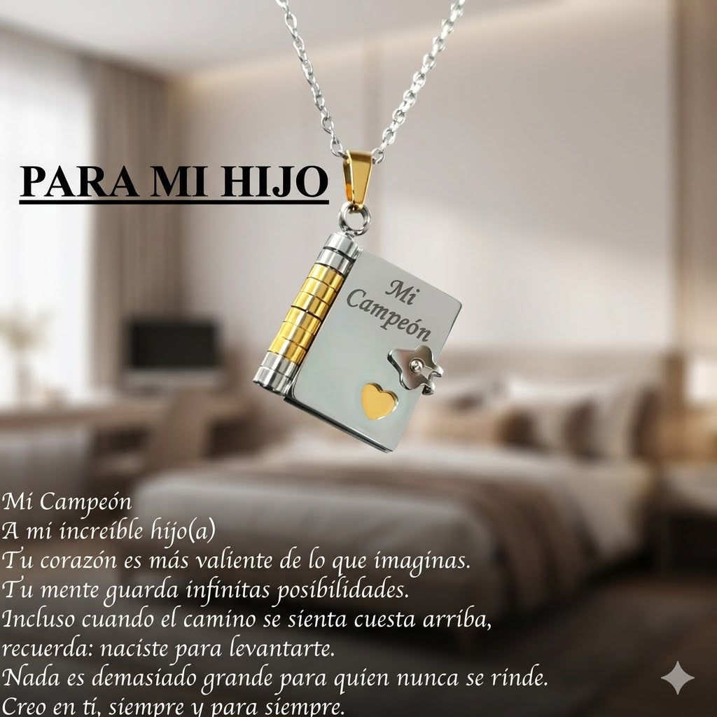 Collar Libro de Mensajes Personalizados para Seres Queridos
