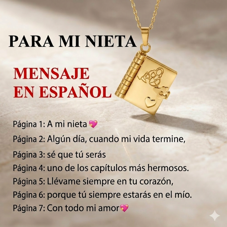 Collar Libro de Mensajes Personalizados para Seres Queridos