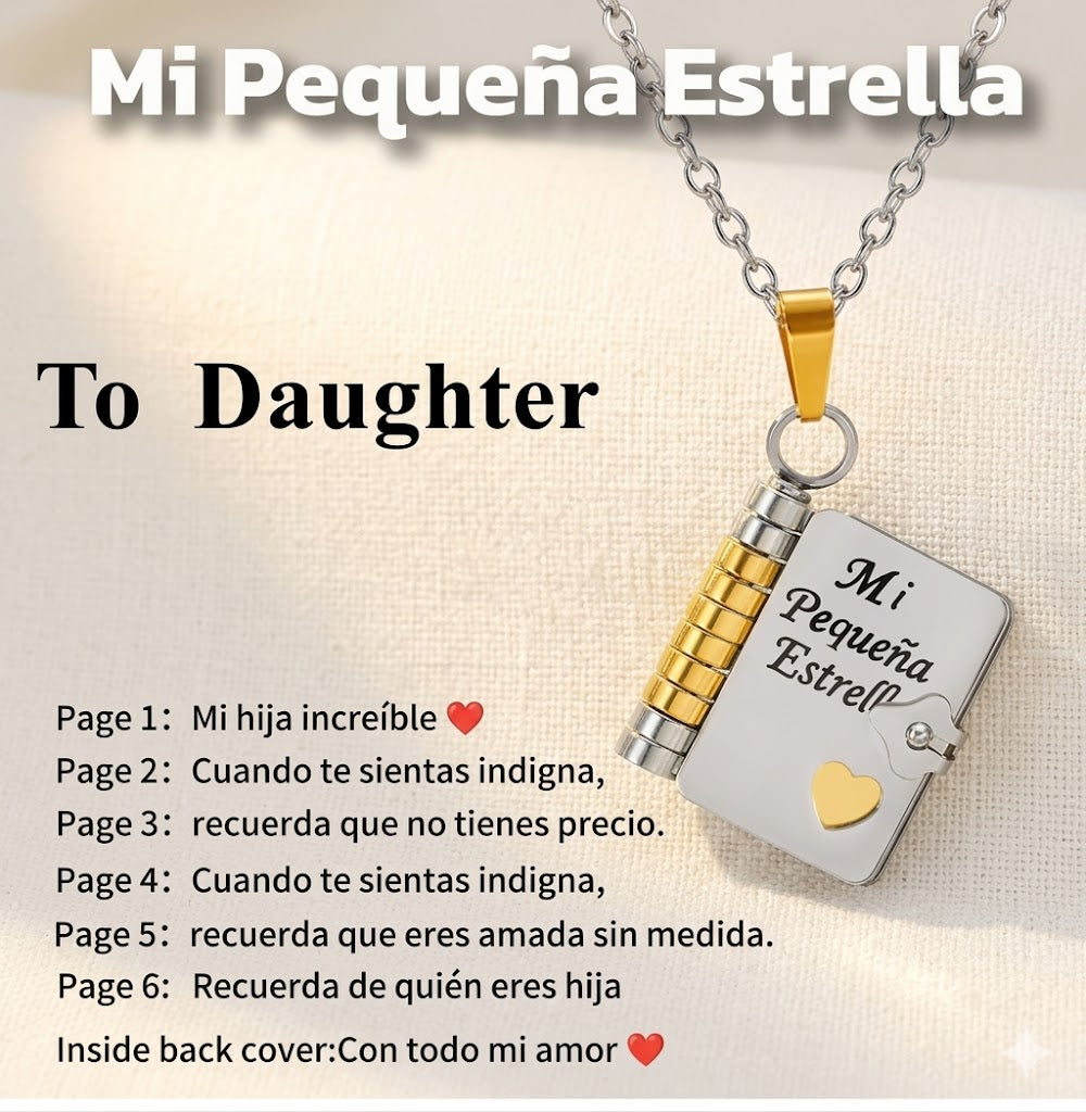 Collar Libro de Mensajes Personalizados para Seres Queridos