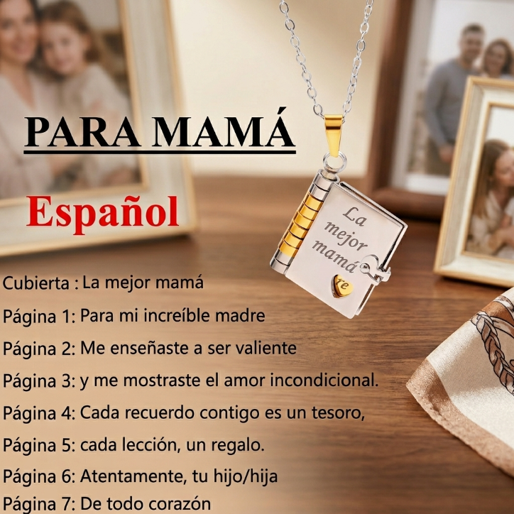 Collar Libro de Mensajes Personalizados para Seres Queridos