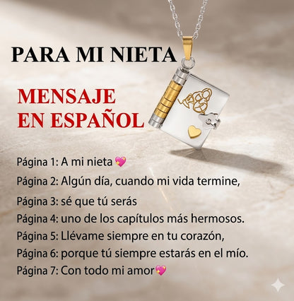 Collar Libro de Mensajes Personalizados para Seres Queridos